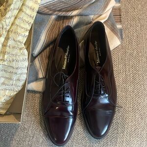 Johnston & Murphy Vasselli 13 N made in Italy burgundy men’s dress shoes